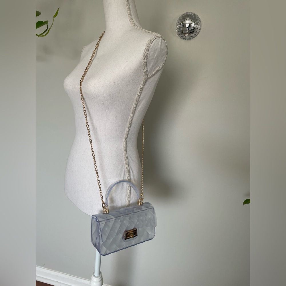 Jelly Quilted Crossbody with Top Handle